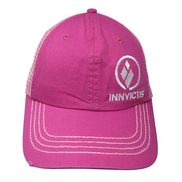 Innvictis Simplot Grower Solutions Strapback Trucker Hat Pink OS Adjustable Ha - Picture 1 of 10